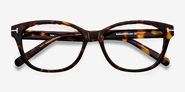 Brown/Tortoise Mia Farrow -  Classiques Acétate Lunettes de vue