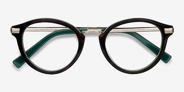 Tortoise Green Yuke -  Vintage Métal Lunettes de vue