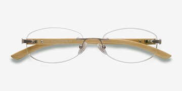 Silver Yellow Duel -  Légèreté Bois mixte Lunettes de vue