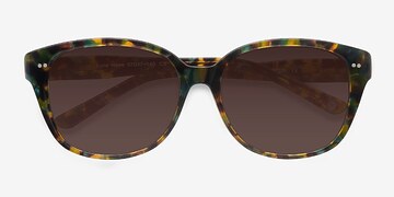  Brown Floral  Lune Noire -  Acétate Lunettes de soleil