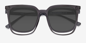 Gris Coppi Clip-On -  Plastique Lunettes de vue