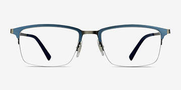Matte Blue Logic -  Légèreté Métal Lunettes de vue