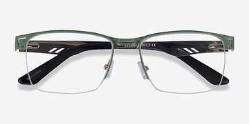 Green Silver Black Taxi -  Métal Lunettes de vue