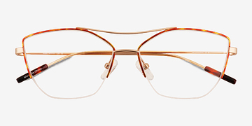Tortoise Rose Gold Aida -  Métal Lunettes de vue