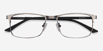Gunmetal Wit -  Légèreté Métal Lunettes de vue