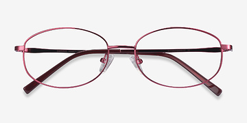 Burgundy Embrace -  Coloré Métal Lunettes de vue