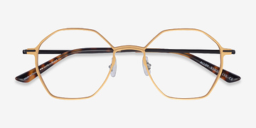 Gold & Black Alloy -  Titanium Lunettes de vue