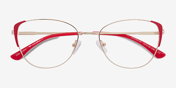Gold Burgundy Operetta -  Métal Lunettes de vue