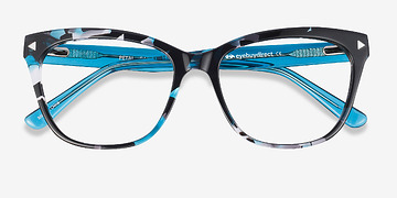 Blue Floral Petal -  Mode Acétate Lunettes de vue