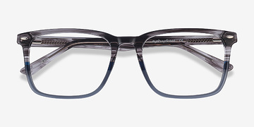 Gray Striped Tactician -  Acétate Lunettes de vue