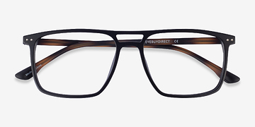 Matte Black Tortoise Hitch -  Plastique Lunettes de vue
