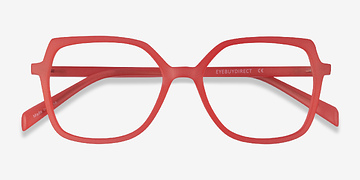 Matte Red Lunette -  Plastique Lunettes de vue