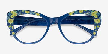 Blue Floral Thistle -  Acétate Lunettes de vue