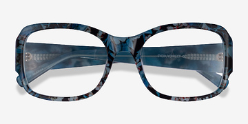 Blue Floral Viola -  Acétate Lunettes de vue