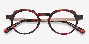 Speckled rose Phantasm -  Vintage Acetate, Metal Lunettes de vue