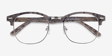 Speckled Gray Roots -  Vintage Plastic, Metal Lunettes de vue