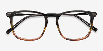 Gray Striped Glory -  Acetate, Metal Lunettes de vue