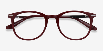 Burgundy Ninah -  Coloré Acetate, Metal Lunettes de vue