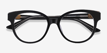 Noir Vee -  Métal Lunettes de vue