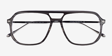 Gray Striped Intrepid -  Métal Lunettes de vue