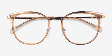 Clear Yellow Gold Moving -  Métal Lunettes de vue