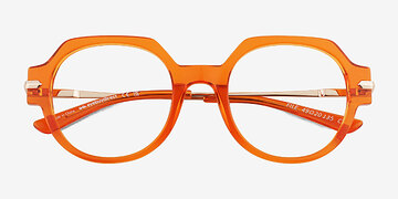 Clear Orange File -  Métal Lunettes de vue