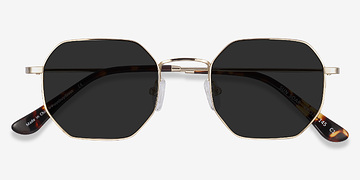 Doré Sun Soar -  Métal Lunettes de soleil