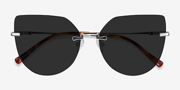 Argenté Toyah -  Métal Lunettes de soleil