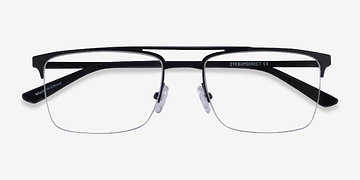 Noir Huddle -  Métal Lunettes de vue