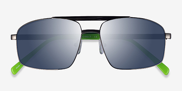 Gunmetal Green Punt -  Métal Lunettes de soleil