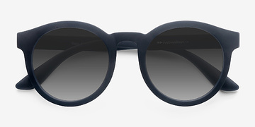 Matte Navy Oasis -  Plastique Lunettes de soleil