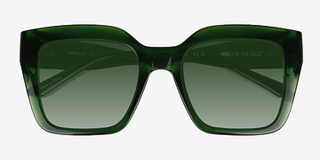 Crystal Green Sprout -  Plastique Lunettes de soleil