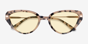 Milky Cream Tortoise Genevieve -  Métal Lunettes de soleil