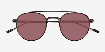 Solid Black Ned -  Métal Lunettes de soleil