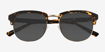 Spotty Tortoise Gold Blume -  Métal Lunettes de soleil